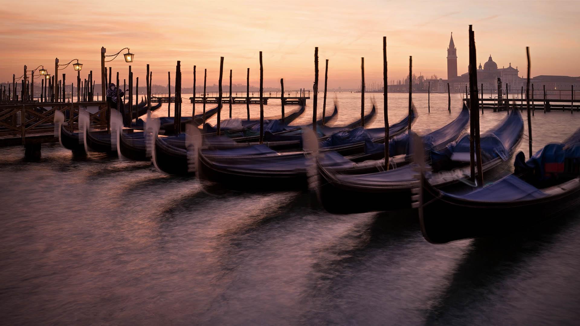 Veneto Venezia Gondola Sunrise